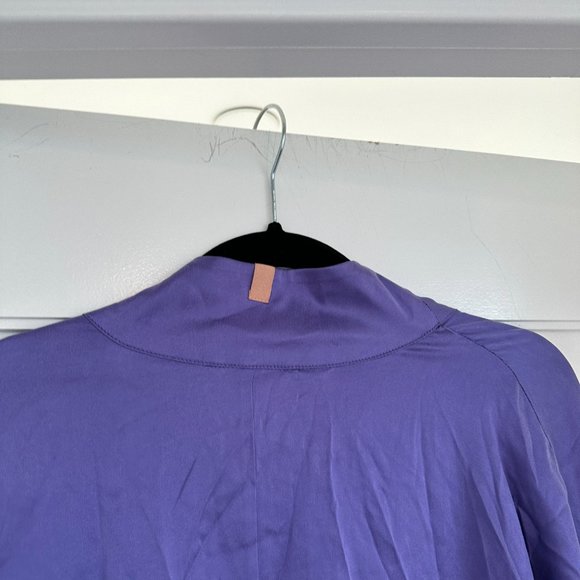 Lunya Washable Silk Robe SZ XS/S Purple Hypoallergenic Removable Belt - Picture 6 of 8